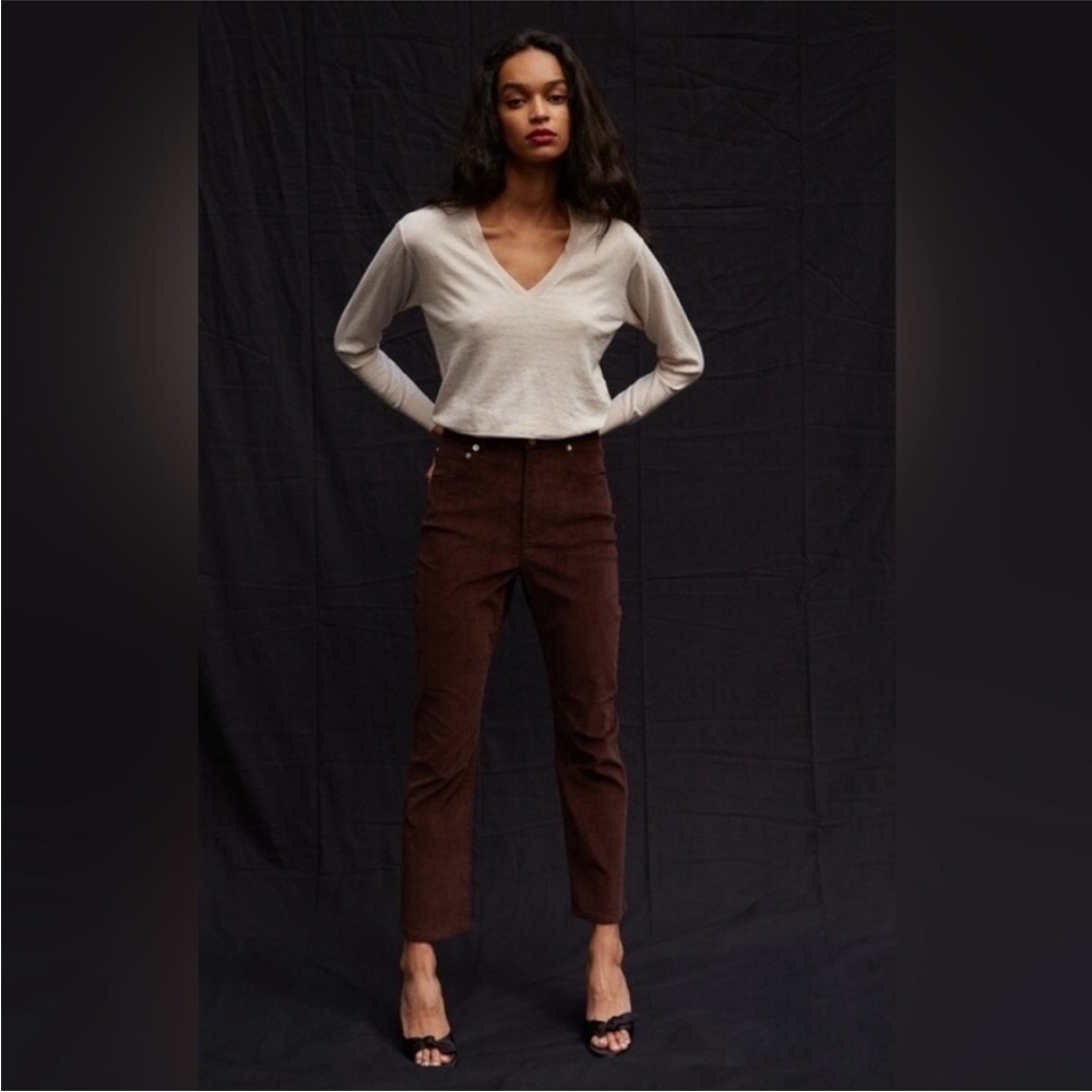 Thakoon High Rise Brown Corduroy Pants